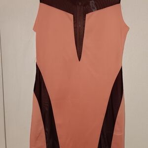Chic Peach and Black Dress